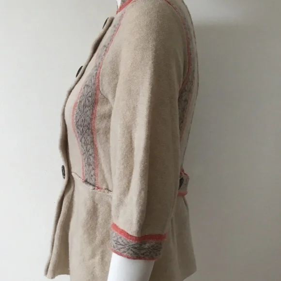 FREE PEOPLE Cardigan Sweater 3/4 Sleeves - Picture 3 of 6